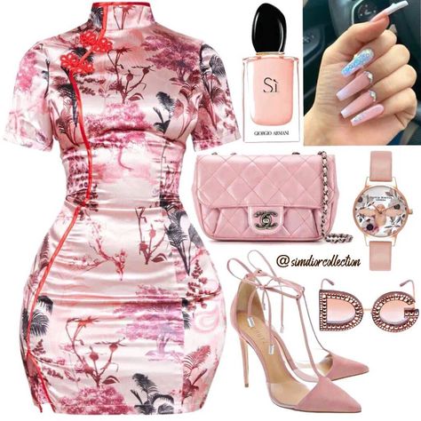 Fancy Date Night Outfit Classy, Boujee Outfits Classy, Pink Fashion Outfits, Boujee Outfits, Stylish Summer Outfits, Girly Dresses, Cute Swag Outfits, Cute Everyday Outfits, Dressy Outfits