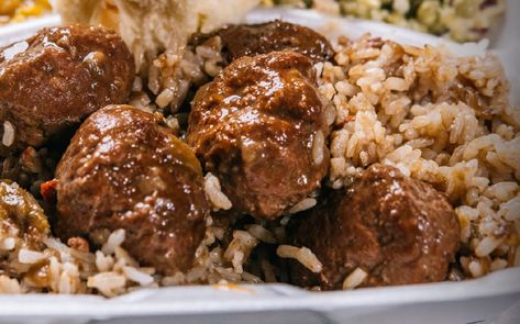 Best Stop Blog Image_Dec2022-01 Cajun Meatball Stew Recipe, Recipe For Stew, Gravy Meatballs, Cajun Meatballs, Meatball Stew Recipe, Classic Cajun Recipes, Meatball Stew, Rice And Gravy, Meatballs And Gravy