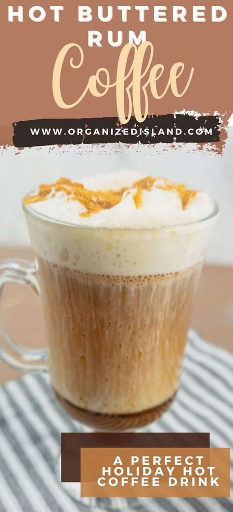 Our Hot Buttered Rum Coffee is the definition of a hot toddy, the perfect comforting drink to end your day. It's also easy and quick. Recipe To Use Up Milk, Butterscotch Syrup, Vegan Cocktails, Easy Drinks To Make, Fancy Coffee Drinks, Hot Coffee Drinks, Butter Rum, Hot Toddies Recipe, Smoothies Healthy