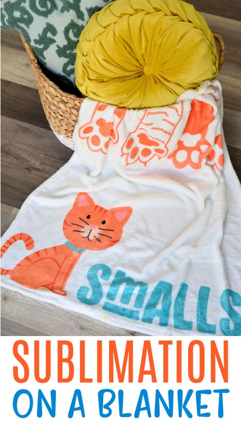 In this video, we’re breaking free from the print then cut size restraints of Cricut Design Space to create a sublimated micro fleece lap blanket full of color and large images! Easily customize this blanket by utilizing an MGL font to add a name. Learn all of our tips for sublimation on a blanket. Diy Sublimation Blanket Ideas, Sublimation Blanket Ideas, Sublimation Baby Blanket, Sublimation Blanket, Sublimation For Beginners, Fleece Blanket Diy, Diy Recycled Projects, Sublimation Gifts, Cricut Hacks