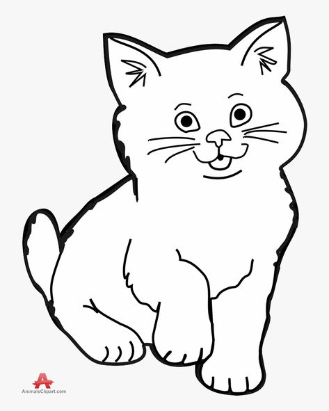 Kitten Clipart, Clip Art Black And White, Kitten Black, Black And White Clipart, Cute Dog Cartoon, White And Black Cat, Kitten Images, Cat Coloring Book, White Kitten