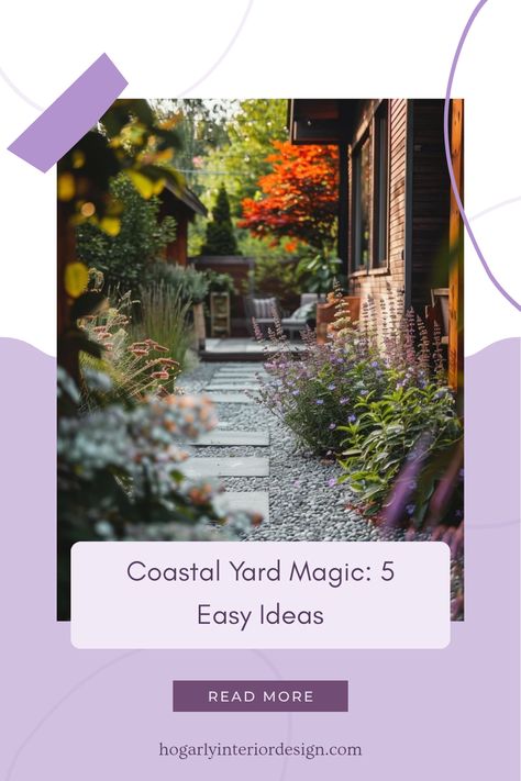 Discover easy and effective coastal yard ideas to transform your garden into a serene beach-inspired paradise. This pin offers 5 amazing tips using vibrant plants and seaside decor for your outdoor oasis. Beach Cottage Garden, Coastal Yard, Garden By The Sea, Drought Resistant Plants, Sustainable Landscaping, Beach Flowers, Slice Of Heaven, Coastal Gardens, Outdoor Mirror