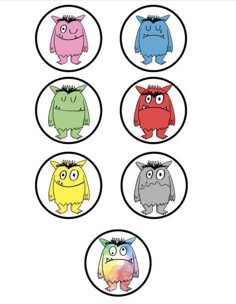 Color Monster Printable, The Color Monster, Colour Monster, Color Monster, Teaching Emotions, Emotions Preschool, Monster Activities, Emotions Activities, Kindergarten First Day