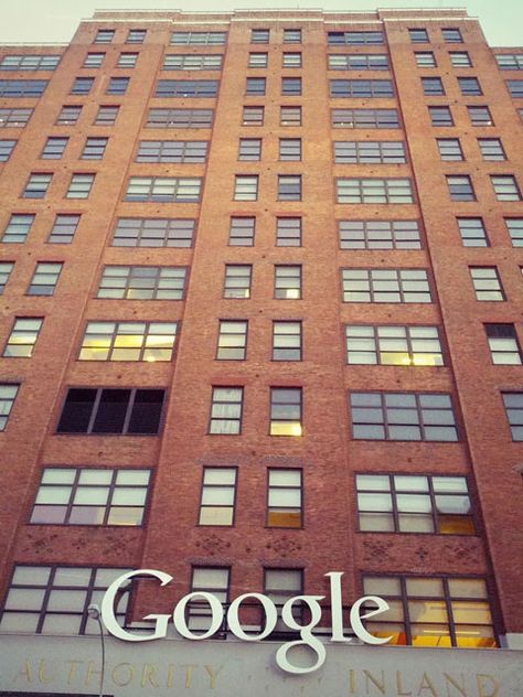 I've been to the Google NYC office a few times and I never noticed if there was a Google sign outside the building or not.  Niether did Bradley Horowitz, VP Product, Google+. It seems Google put up th Google Sign, Google Building, Office Nyc, Google Office, Nyc Office, Chelsea Manhattan, Meatpacking District, Manhattan Ny, Old Buildings