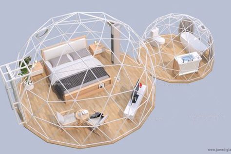 5m3m Custom Glamping Dome Suite Geodesic Dome Tent Interior, Dome Home Interior, Dome Glamping, Igloo House, Dome Room, A Frame Cabin Plans, Dome Greenhouse, Camping Pod, Geodesic Dome Homes