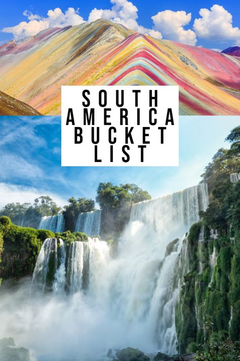 The most comprehensive South America bucket list! Find all the best destinations here! America Bucket List, South America Travel Route, Columbia South America, South America Travel Photography, South America Travel Itinerary, Photography Culture, Patagonia Travel, Europe Culture, Travel People