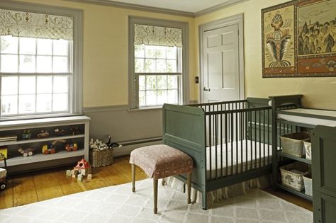 Pin for Later: Kid-Space Inspiration! 18 of Our Favorite Gender-Neutral Rooms An Antique-y Nursery For Two Ikea Sundvik, Ikea Crib, Sophisticated Nursery, Natural Paint, Baby Nurseries, Baby Bug, Stylish Nursery, Neutral Room, Shared Room