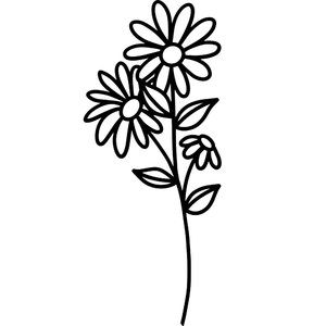 Daisy Outline Simple, Daisy Outline, Small Daisy Tattoo, Hibiscus Drawing, Diy Laser Cut, Daisy Tattoo, Macrame Wall Hanging Diy, Flower Art Drawing, Embroidery Template