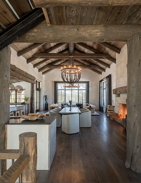 Pearson Design Group | Rustic Nuevo Montana Interior Design, Pearson Design Group, Mountain House Decor, Modern Rustic Living Room, Alpine Design, Big Sky Montana, Modern Rustic Homes, Modern Interior Decor, Rustic Retreat