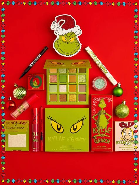 Kylie x Grinch Kylie’s Grinch Favorites Bundle Best Friend Nails Ideas, Kylie Jenner Makeup Collection, Kylie Cosmetics Holiday Collection, Grinch Stuff, Kylie Makeup, Grinch Christmas Decorations, The Grinch Stole Christmas, Kylie Jenner Makeup, Kylie Cosmetic