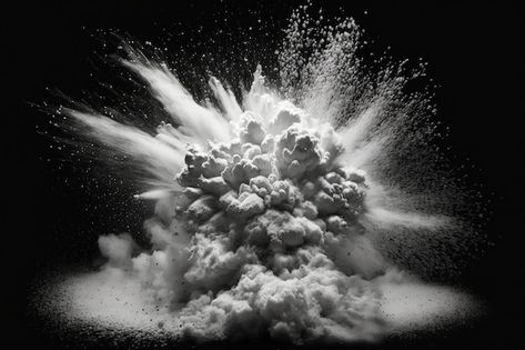 Explosion of white powder on a dark back... | Premium Photo #Freepik #photo #powder-splash #powder-explosion #color-dust #color-burst Ice Explosion, Dust Explosion, Powder Explosion, Arcane Trickster, Doodle Paint, Diorama Ideas, Color Burst, Color Dust, Paradise Lost