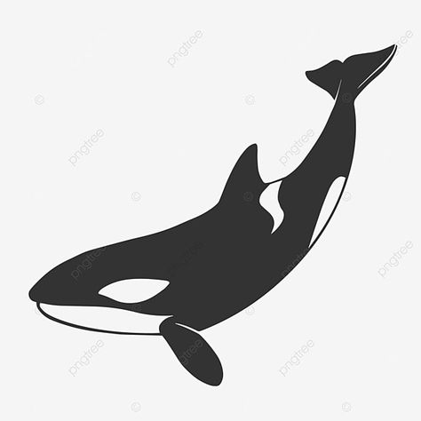 Orca Svg Free, Orca Silhouette, Orca Drawing, Whale Vector, Whale Silhouette, Orca Art, Fishing Png, Side View Drawing, Orca Tattoo