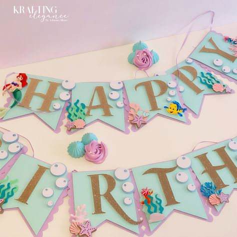 #partydecorations #customdesign #birthday #birthdayparty #boysbirthday #onlineshop #partysupplies #papergoods #papercraft #papercrafting #onederful #treats #customfavors #customtreats #personalized #papercraft #partydecor #custompartydecor Mermaid Birthday Banner, Disney Parties, 3d Cake Toppers, Mermaid Cake Topper, Birthday Banner Design, Little Mermaid Birthday, Mermaid Theme Birthday, Cake Banner Topper, Birthday Banners