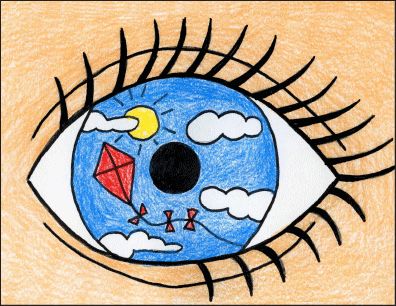 How to Draw an Eye · Art Projects for Kids Surreal Eye, Magritte Art, Surrealism Drawing, Classe D'art, Windows Ideas, Self Portrait Art, Drawing Kids, Art 2022, Painting Kids