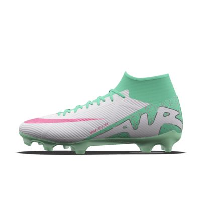 Nike Mercurial Superfly 9 Academy By You Custom Firm-Ground Soccer Cleats Nike Soccer Cleats Womens, Women Cleats Soccer, Soccer Cleats On Field, Womens Soccer Cleats, Nike Soccer Cleats, Light Blue Soccer Cleats, Neon Soccer Cleats, Soccer Cleats Nike Mercurial Superfly, Jordan Shop