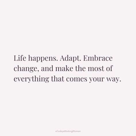 Life is a wild ride, full of unexpected twists and turns. Instead of resisting the change, let's dance with it! Embrace every moment, adapt like a chameleon, and turn challenges into opportunities. Remember, every new path can lead to the most beautiful destinations. Let’s make the most of the journey together! 🌟✨  #selflove #motivation #mindset #confidence #successful #womenempowerment #womensupportingwomen Confidence Is A Mindset, Life Changes Quotes, Selflove Motivation, Let's Dance, Girl Boss Quotes, Soul Quotes, Embrace Change, Manifestation Quotes, Powerful Quotes