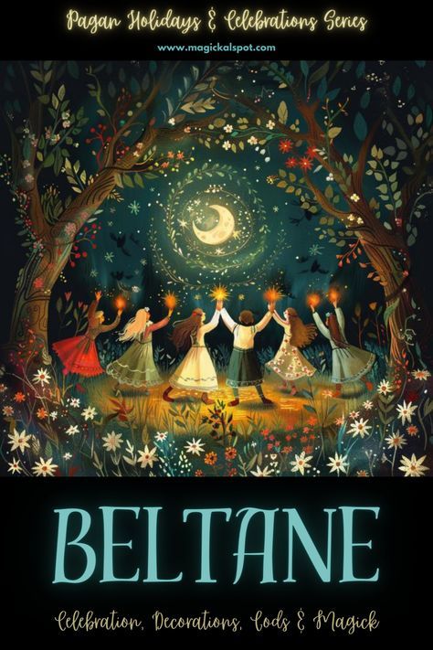 Leap into the fiery joy of 'Celebrating Beltane: Celebration, Decorations, Gods & Magick' 🔥💐. Revel in the fertility and vitality of May Day with vibrant rituals, maypoles, and fires. Discover how to honor this time of passion, growth, and union with the divine. Perfect for invoking the energy of creation and love in your life and practice. 🌿✨ #BeltaneFire #MayDayMagic May Queen Beltane, May Day Art, Beltane Images, Happy Beltane Quotes, Beltane Eve, Beltane Decorations, Mini Maypole, May Day Ideas, Celtic Celebrations