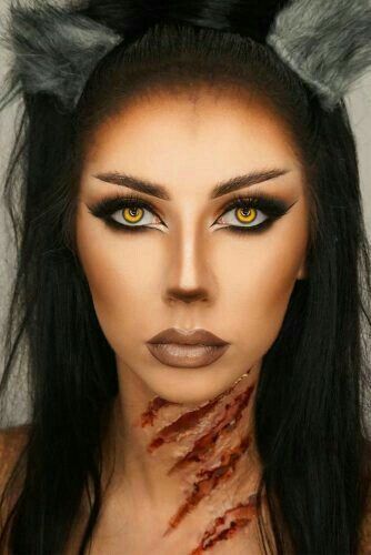 Werewolf Makeup, Halloween Costumes Women Scary, Beautiful Halloween Makeup, Easy Halloween Makeup, Halloweenský Makeup, Halloween Make-up Looks, Creepy Halloween Makeup, Cute Halloween Makeup, Halloween Makeup Ideas