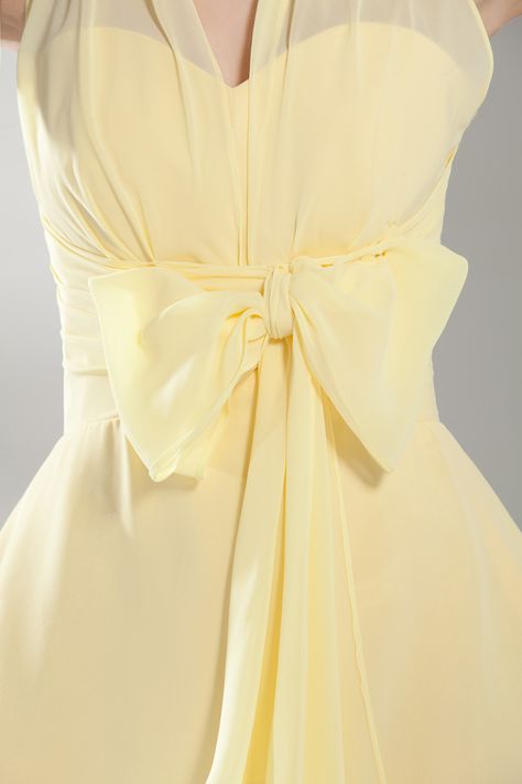 Pale Yellow Bridesmaid Dresses, Lemon Chiffon, Yellow Bridesmaid Dresses, Sleeveless Bridesmaid Dresses, Yellow Bridesmaids, Dresses Aesthetic, Cute Wedding Dress, Baby Yellow, Yellow Aesthetic