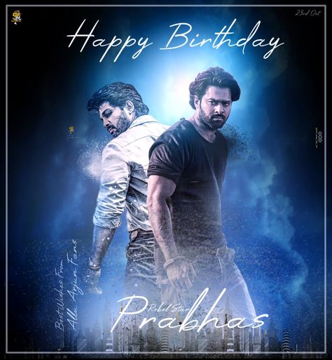 Happy Birthday Prabhas Best Wishes From Allu Arjun Fans // SK Edits // Happy Birthday Prabhas, Allu Arjun Photos, Free Android Wallpaper, Friendship Photos, Blurred Lights, Beast Wallpaper, Pencil Sketch Images, Army Girlfriend Pictures, Happy Birthday Photos