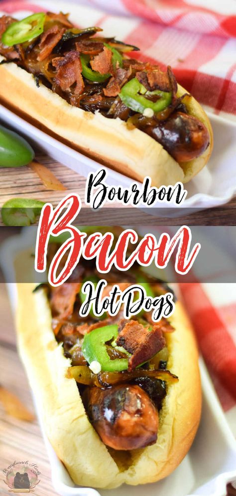 Bacon Hotdogs Recipes, Hot Dogs On Blackstone, Jalapeno Popper Hot Dog, Gourmet Hotdogs Recipes, Dinner Recipes Grilling, Marinated Hot Dogs Recipes, Fancy Hot Dogs, Bacon Dinner Recipes, Hotdogs Recipes