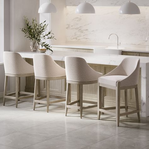 Country Bar Stools, Kitchen Stools With Back, Country House Kitchen, Modern Kitchen Chair, Classic Bar Stools, Counter Stools With Backs, Bar Stools Kitchen Island, White Bar Stools, Comfortable Kitchen