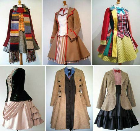 Fantastic cosplay dresses. Custom-made by https://www.etsy.com/shop/Frockasaurus Doctor Who Outfits, Cosplay Dresses, Doctor Who Party, Doctor Who Wedding, Doctor Who Cosplay, Doctor Who Costumes, Peter Davison, Comic Con Cosplay, Female Doctor