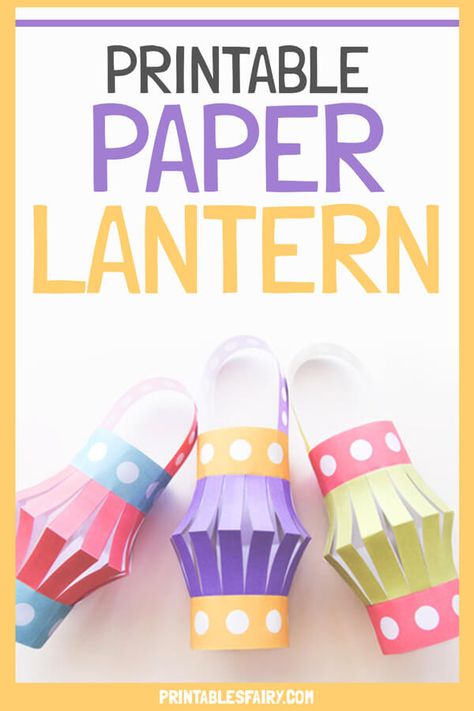 How to make a paper lantern with printable templates. Easy craft for kids #RamadanCrafts #CraftsforKids #PaperCrafts Ramadan Lantern Craft, Afterschool Crafts, Mid Autumn Festival Craft, Lantern Crafts For Kids, Kids Lantern, Japan For Kids, Islamic Activities, Lantern Crafts, Lantern Template