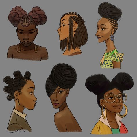 ArtStation - Black Hairstyles, Uzoma Dunkwu Black Hairstyles Drawing, Hairstyle Drawing, Hairstyles Drawing, Hero Black, Girl Hairstyle, Tattoos Geometric, Tattoos Skull, Black Hairstyles, Curly Bob Hairstyles