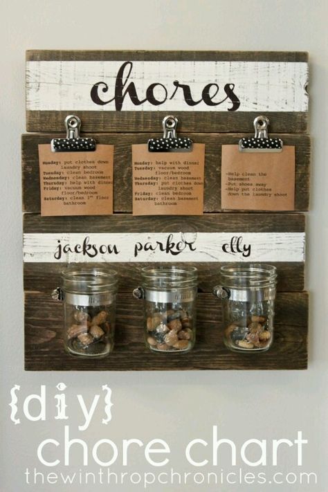 attractive chore chart Chore Jar, Chore Cards, Chore Board, Chore Chart Kids, Reward System, Chores For Kids, Charts For Kids, Organization Kids, Chore Chart