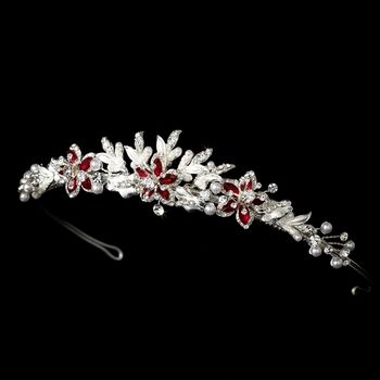 Blood In Snow, Wedding Red Theme, Winter Wedding Accessories, Fantasy Accessories, Bridal Hairpins, Crystal Bridal Headband, Beautiful Jewelry Diamonds, Crystal Wedding Tiaras, Bridal Jewellery Inspiration