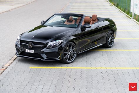 Stylish Aftermarket Parts on Stunning Convertible Mercedes C Class Mercedes Convertible Black, Convertible Mercedes, Mercedes Convertible, Mercedes Benz Convertible, Black Mercedes, 2025 Vision, Wide Body, C Class, Vroom Vroom