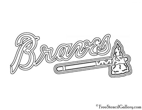 MLB - Atlanta Braves Logo Stencil | Free Stencil Gallery Atlanta Braves Logo, Braves Logo, Fruit Coloring Pages, Mlb Logos, Kitty Coloring, Hello Kitty Coloring, Free Stencils, Online Coloring Pages, Mlb Teams