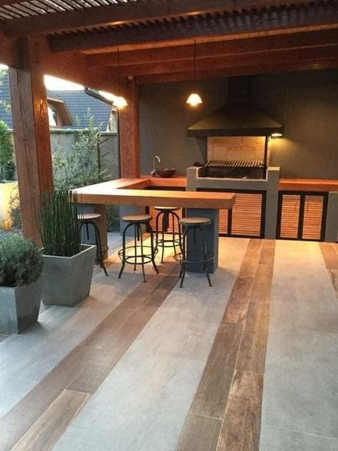 Bar En Plein Air, Design Per Patio, Bar Outdoor, Bbq Grill Design, Outdoor Kitchen Appliances, Backyard Grilling, Casa Country, Outdoor Kitchen Design Layout, Bedroom Farmhouse