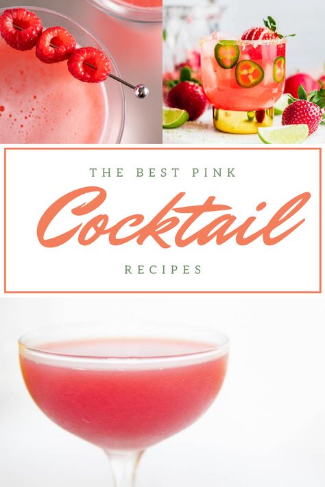 Looking for new and exciting pink cocktail recipes to try? Here’s a round of my favorite and some of the best pink cocktails and shots out there. These pretty cocktail recipes are sure to be a hit, plus they add a fun pop and beautiful color to any gathering! Pink Fall Cocktails, Pink Cocktails Recipes, Virgin Cocktail Recipes, London Fog Recipe, Pretty Cocktail, Virgin Cocktails, Pretty Cocktails, Cocktails Recipes, Pink Fall