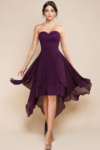 Bridesmaid Dresses Canada, Bridesmaid Dresses Short Purple, Purple Bridesmaid Dresses, Short Bridesmaid Dresses, Maid Dress, Chiffon Prom Dress, Chiffon Bridesmaid, Homecoming Dress, Fancy Dresses