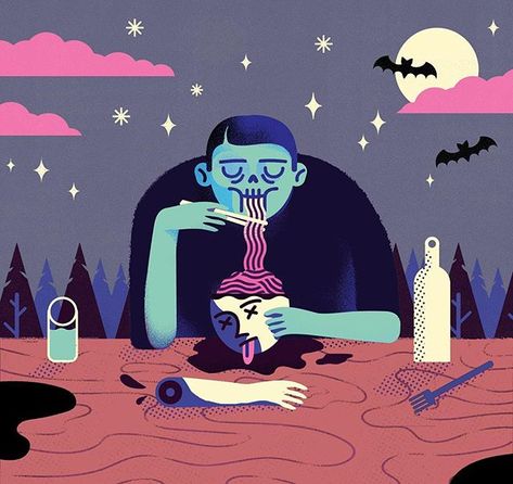 Happy Halloween!💀🍜✨ . . . #illustration #ilustración #halloween #zombie #halloweenillustration #instaart #graphicdesign #darkart #brain… Halloween Draw, Animated Illustration, Halloween Tags, Halloween Illustration, Halloween Monster, Halloween Poster, Editorial Illustration, 로고 디자인, Halloween Design