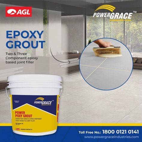 Power Grace Industries introduces Power Poxy Grout. Two & three component epoxy-based joint filler. Use in application of all types of tiles and stone. . DM for more information. 👉Get in touch with us - 🌐 http://www.powergraceindustries.com/ 📞 1800 121 0141 Types Of Tiles, Epoxy Grout, Grout, Kenya, More Information, Interior Design, Stone, Design