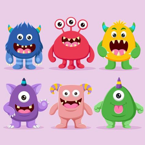 Monster Illustration Cute, Cartoon Monsters Cute, Cute Monster Illustration, Cute Monsters Drawings, Monster Pillows, Monster Cartoon, Happy Monster, Monster Costumes, Monster Drawing