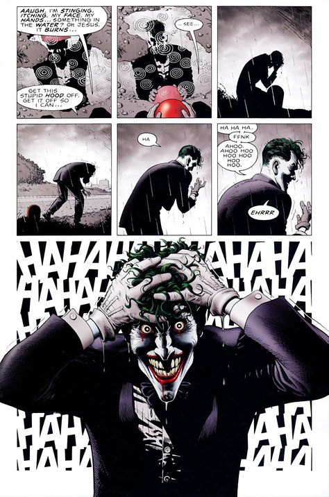 The Joker (New Earth) | Batman: The Killing Joke | art by Brian Bolland Joker Origin, Brian Bolland, Joker Comic, Dc Villains, Joker Art, Batman Universe, Im Batman, Batman Joker, Jrr Tolkien