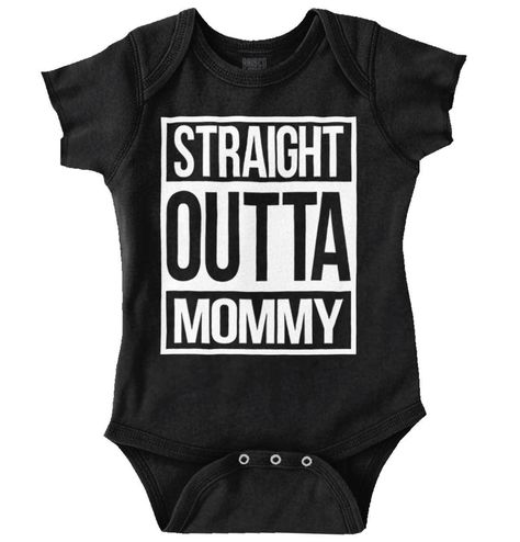 Brisco Brands Straight Outta Mommy Hip Hop Baby Romper Boys or Girls related product $10.99 Straight Outta Mommy Funny Shower Gift Idea Unisex Baby Infant Romper Newborn $9.99 Straight Outta Mommy Funny Shower Gift Idea Newborn Baby Boy Girl Drooler Bibs $9.99 Straight Outta Mommy Funny Shower Gift Idea Toddler Boy Girl Youth T Shirt Tee  little ones adorable babies gender reveal silly funny future parents cute hilarious sprinkle party expecting mother los angeles movie hysterical rap birth cali Uncle Onesie, Romper Bodysuit, Mommy Baby, Funny Baby Onesies, Baby Rompers, Boys Romper, Straight Outta, Funny Baby