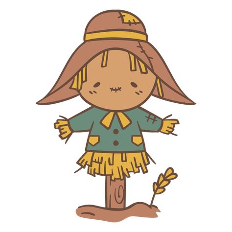 Scarecrow cute PNG Design Cute Scarecrow Drawing, Scarecrow Cute, Scarecrow Illustration, Scarecrow Drawing, Cute Png, Mural Ideas, Vector Artwork, Design Ad, Png Design