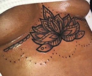 Inbetween Breast Tattoo, Blessed Tattoo, Snakebites, Black Girls With Tattoos, Inspiration Tattoos, Small Tattoos Simple, Chest Tattoos For Women, Red Ink Tattoos, Tattoos Skull