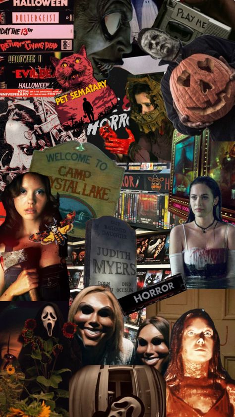 Horror movie collage Horror Movie Collage, Movie Collage, Z Wallpaper, Horror Movie, Horror Movies, Collage, Halloween, Horror Films