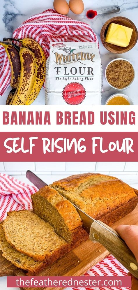 Banana Bread With Self Rising Flour Easy Recipes, Banana Nut Bread Recipe Using Self Rising Flour, Banana Bread Made With Self Rising Flour, Self Raising Flour Banana Bread, Banana Bread Recipe With Self Rising Flour, Self Rising Flour Banana Bread Recipe, Banana Bread Recipe Using Self Raising Flour, Banana Bread Using Self Rising Flour, Self Rising Flour Banana Bread