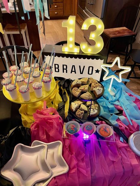 Teen Party Decorations, Teen Movie Night, Birthday Colors, Birthday Movie Night, Party Elements, Movie Night Decorations, Thirteenth Birthday, Bday Party Theme, Party Trends