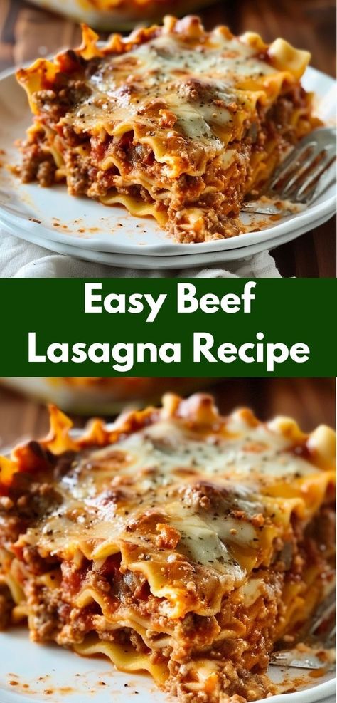 Love ground beef recipes? Our easy beef lasagna recipe is a must-try for dinner. This lasagna recipe combines savory beef with classic flavors, making it an ideal choice for beef recipes for dinner. Beef Lasagna Recipe, Lasagna Recipe With Ricotta, Classic Lasagna Recipe, Lasagna Recipes, Beef Lasagna, Easy Lasagna Recipe, Classic Lasagna, Beef Casserole Recipes, Ground Beef Recipes Easy