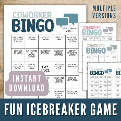 Find Someone Who Bingo For Adults, Office Bingo, Find Someone Who Bingo, Work Team Building Activities, Pharmacy Week, Work Team Building, Team Building Activity, Free Bingo Cards, Office Party Games