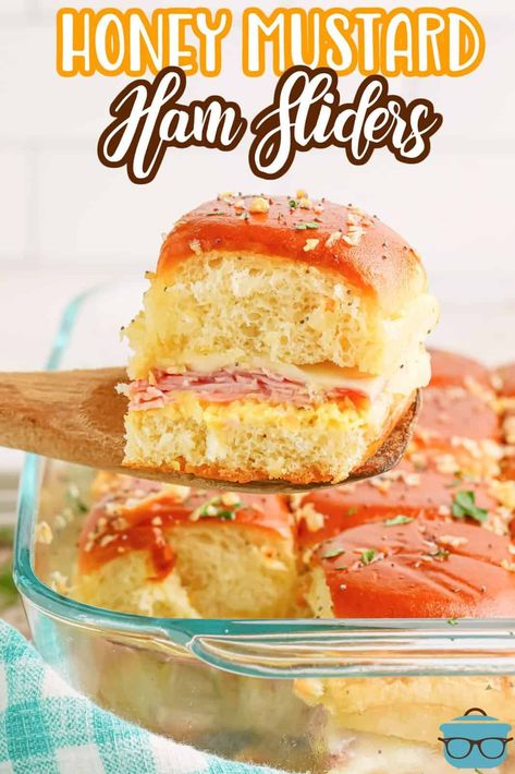 With just a few ingredients and a little over a half hour, you can craft the perfect Honey Mustard Ham Sliders that are so cheesy with a buttery glaze! Ham Cheese Sliders Hawaiian Rolls, Ham Sliders On Hawaiian Rolls, Honey Mustard Ham, Party Sliders, Hawaiian Foods, Ham Sliders, Homemade Honey Mustard, Easter Ham, Honey Ham