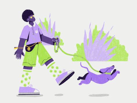 Purple haze 🔮 by Lazy Eve Eve Illustration, Character Styles, 달력 디자인, Doodle Characters, Flat Design Illustration, Doodle Illustration, Vector Character, Graphic Design Fun, People Illustration